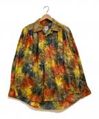 AiEエーアイイー）の古着「Painter Shirt-Abstract Batik シャツ」｜グリーン×オレンジ
