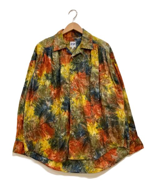 AiE（エーアイイー）AiE (エーアイイー) Painter Shirt-Abstract Batik シャツ グリーン×オレンジ サイズ:Sの古着・服飾アイテム