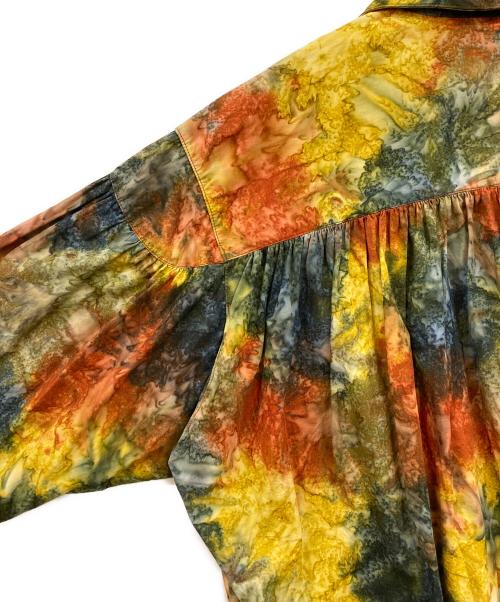 AiE（エーアイイー）AiE (エーアイイー) Painter Shirt-Abstract Batik シャツ グリーン×オレンジ サイズ:Sの古着・服飾アイテム