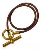 HERMESエルメス）の古着「グレナン ドゥブルトゥール ブレスレット」｜ブラウン