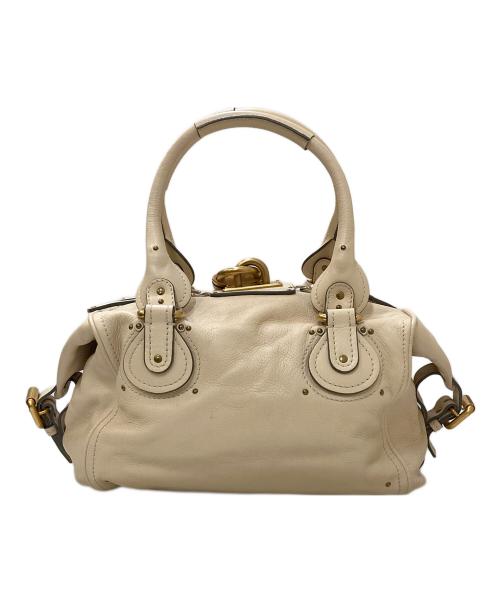 Chloe（クロエ）Chloe (クロエ) パディントン レザー ハンドバッグ アイボリーの古着・服飾アイテム