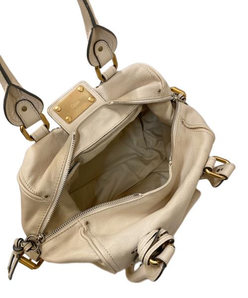 Chloe（クロエ）Chloe (クロエ) パディントン レザー ハンドバッグ アイボリーの古着・服飾アイテム