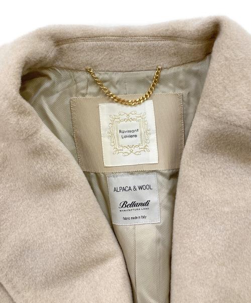 NOLLEY'S（ノーリーズ）NOLLEY'S (ノーリーズ) Ravissant Laviere アルパカビーバーロングコート ベージュ サイズ:38の古着・服飾アイテム