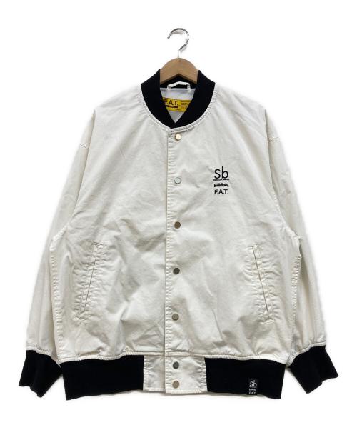 FAT（エフエーティー）FAT (エフエーティー) ballaholic (ボーラホリック) SB (エスビー) BALLAWARD JACKET コラボブルゾン ホワイト サイズ:TITCHの古着・服飾アイテム