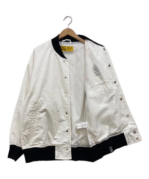 FAT（エフエーティー）FAT (エフエーティー) ballaholic (ボーラホリック) SB (エスビー) BALLAWARD JACKET コラボブルゾン ホワイト サイズ:TITCHの古着・服飾アイテム
