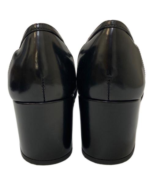 PRADA（プラダ）PRADA (プラダ) カットアウト ブラッシュドレザー パンプス ブラック サイズ:37の古着・服飾アイテム