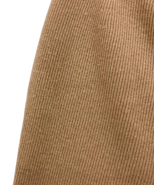 DRAWER（ドゥロワー）DRAWER (ドゥロワー) ウールカシミヤ12G畦編みストレートニットパンツ キャメル サイズ:2の古着・服飾アイテム