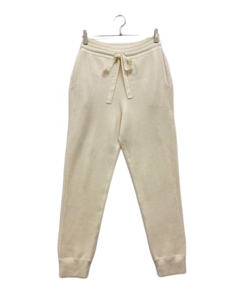 DRAWER（ドゥロワー）DRAWER (ドゥロワー) 14Gウールカシミヤ ミラノ編み ニットパンツ アイボリー サイズ:2の古着・服飾アイテム