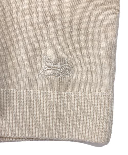 CELINE（セリーヌ）CELINE (セリーヌ) エディ期 馬車刺繍 クルーネック ショート丈 カシミヤニット アイボリー サイズ:Mの古着・服飾アイテム