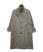 EKCOOKIESイーケークッキーズ）の古着「ハイネックロング丈ステンカラーコート」｜グレー