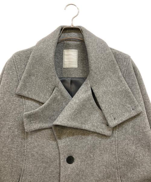 EKCOOKIES（イーケークッキーズ）EKCOOKIES (イーケークッキーズ) ハイネックロング丈ステンカラーコート グレー サイズ:Sの古着・服飾アイテム