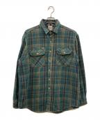 CarHarttカーハート）の古着「ネルチェックシャツ」｜グリーン
