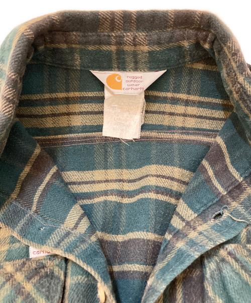 CarHartt（カーハート）CarHartt (カーハート) ネルチェックシャツ グリーン サイズ:Lの古着・服飾アイテム