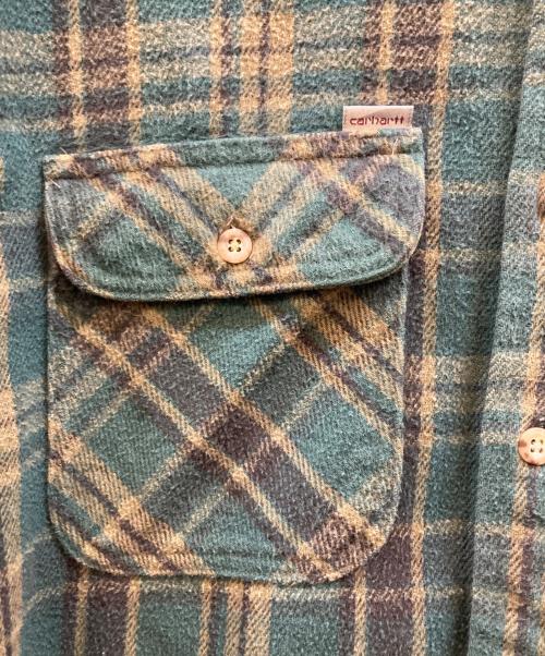 CarHartt（カーハート）CarHartt (カーハート) ネルチェックシャツ グリーン サイズ:Lの古着・服飾アイテム