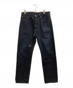LEVI'Sリーバイス）の古着「501 USA製 後染め ブラック ボタンフライ デニムパンツ」｜ブラック