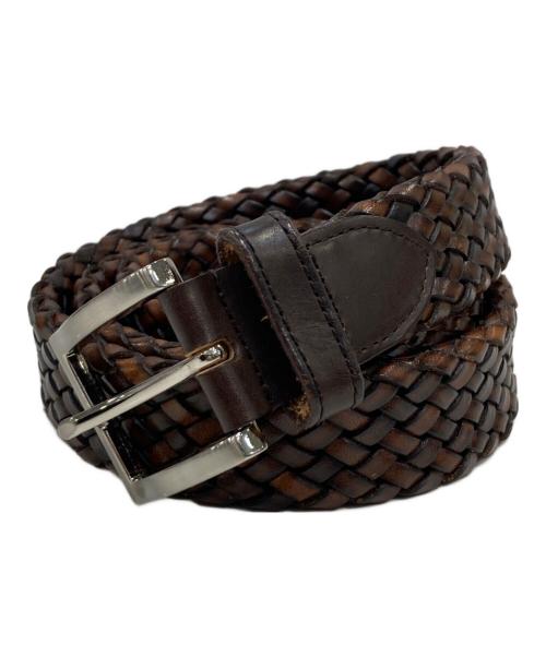 ARTIZAN（アルチザン）ARTIZAN (アルチザン) 編み込みレザーベルト ブラウンの古着・服飾アイテム