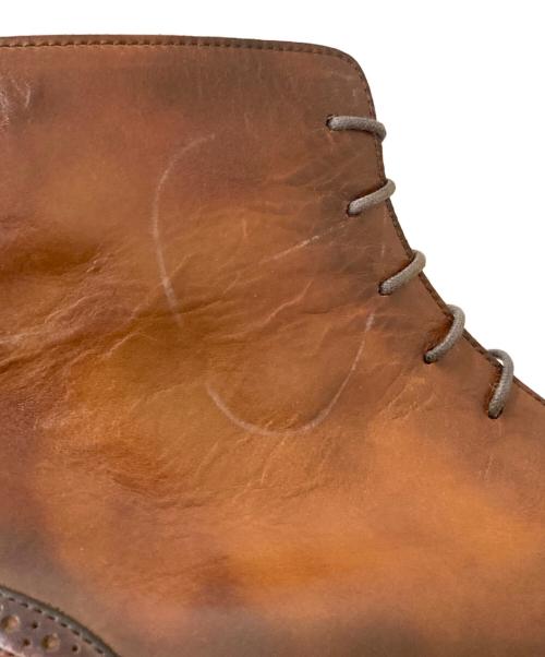 YUHAKU（ユハク）YUHAKU (ユハク) レザーレースアップシューズ ブラウン サイズ:41の古着・服飾アイテム