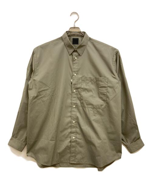 DAIWA PIER39（ダイワ ピア39）DAIWA PIER39 (ダイワ ピア39) TECH REGULAR STRIPE SHIRT L/S グリーン サイズ:Lの古着・服飾アイテム