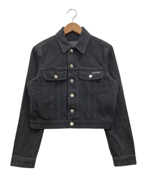 Calvin Klein Jeans（カルバンクラインジーンズ）Calvin Klein Jeans (カルバンクラインジーンズ) デニムジャケット ブラック サイズ:XSの古着・服飾アイテム
