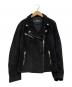 REPLAY（リプレイ）の古着「スウェードダブルライダースジャケット」｜ブラック
