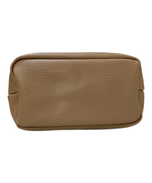 Breath TOPKAPI（ブレストプカピ）Breath TOPKAPI (ブレストプカピ) リプル ネオレザー ファスナー付き ショルダーバッグ ベージュの古着・服飾アイテム