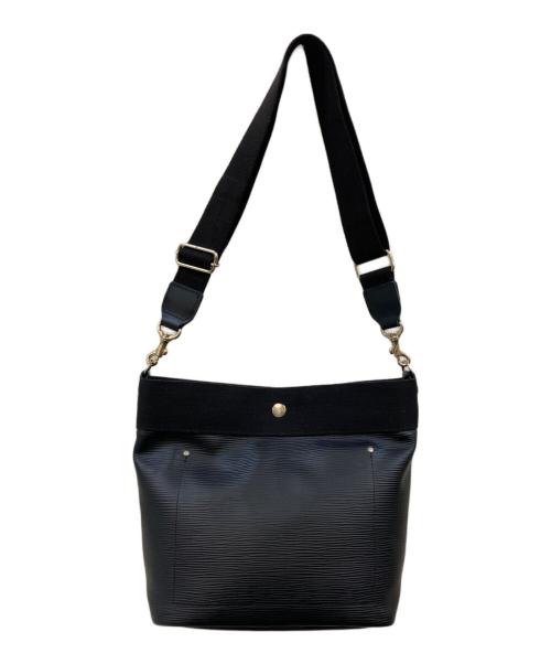 Breath TOPKAPI（ブレストプカピ）Breath TOPKAPI (ブレストプカピ) リプル ネオレザー ファスナー付き ショルダーバッグ ブラックの古着・服飾アイテム