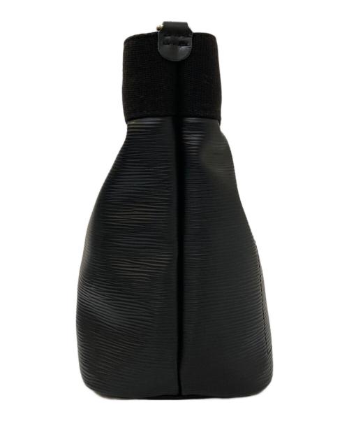 Breath TOPKAPI（ブレストプカピ）Breath TOPKAPI (ブレストプカピ) リプル ネオレザー ファスナー付き ショルダーバッグ ブラックの古着・服飾アイテム