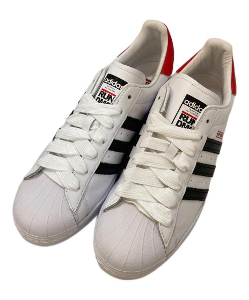 adidas（アディダス）adidas (アディダス) RUN DMC ローカットスニーカー ホワイト×レッド サイズ:28.5の古着・服飾アイテム