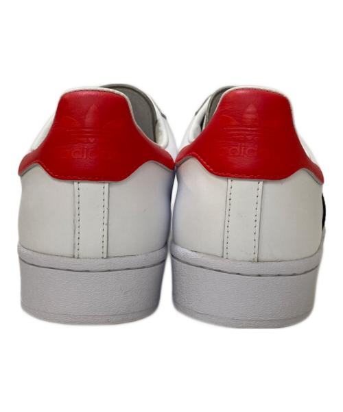 adidas（アディダス）adidas (アディダス) RUN DMC ローカットスニーカー ホワイト×レッド サイズ:28.5の古着・服飾アイテム