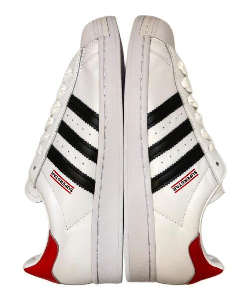 adidas（アディダス）adidas (アディダス) RUN DMC ローカットスニーカー ホワイト×レッド サイズ:28.5の古着・服飾アイテム