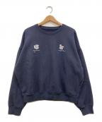 gadid anoniemガディッド アノニム）の古着「グラフィックプリントクルーネックスウェット」｜ネイビー