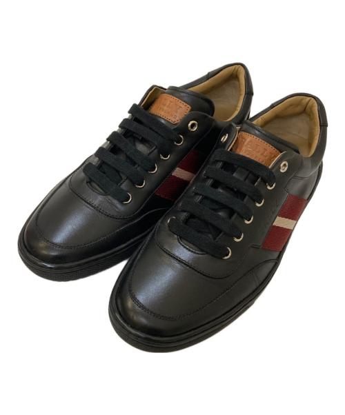 BALLY（バリー）BALLY (バリー) レザー ローカットスニーカー ブラック サイズ:6 1/2の古着・服飾アイテム