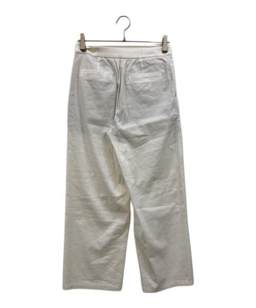 23区（ニジュウサンク）23区 (ニジュウサンク) デニムライクシャンブレー ワイドパンツ ホワイト サイズ:40の古着・服飾アイテム