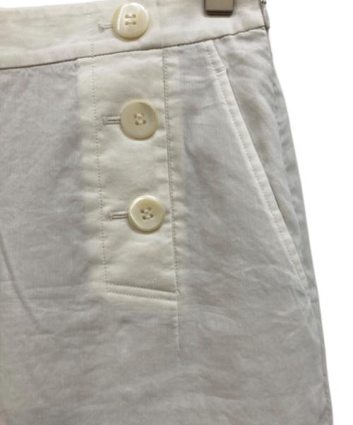 23区（ニジュウサンク）23区 (ニジュウサンク) デニムライクシャンブレー ワイドパンツ ホワイト サイズ:40の古着・服飾アイテム