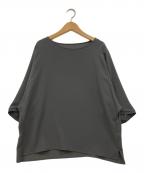 23区ニジュウサンク）の古着「【接触冷感/UVカット】ストレッチジョーゼット ケープデザイン カットソー」｜グレー