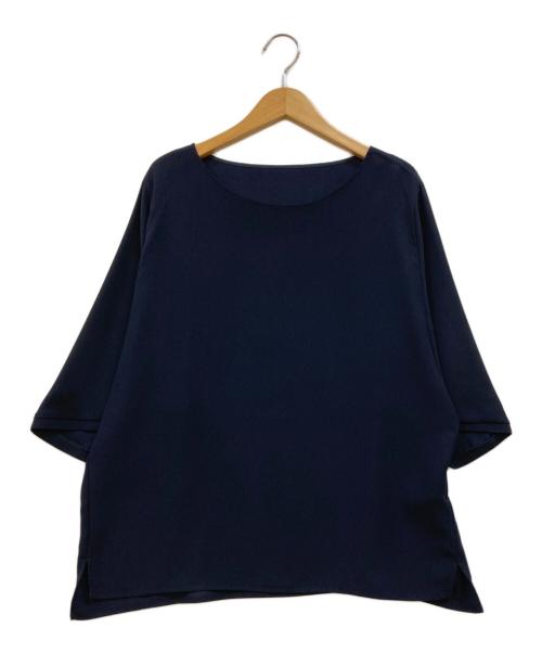 23区（ニジュウサンク）23区 (ニジュウサンク) 【洗える】ストレッチジョーゼット フォルム カットソー ネイビー サイズ:38の古着・服飾アイテム