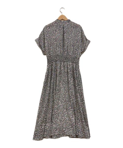 KUMIKYOKU（クミキョク）KUMIKYOKU (クミキョク) フラワーレイヤープリント ワンピース ブラック×ピンク サイズ:3(11)の古着・服飾アイテム