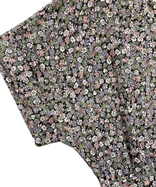 KUMIKYOKU（クミキョク）KUMIKYOKU (クミキョク) フラワーレイヤープリント ワンピース ブラック×ピンク サイズ:3(11)の古着・服飾アイテム