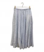 23区ニジュウサンク）の古着「リネンスカート」｜ホワイト×ブルー