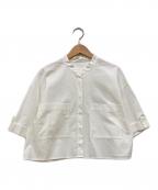 uncraveアンクレイヴ）の古着「【洗濯機洗い可】カラータイプライター ショートシャツ」｜ホワイト