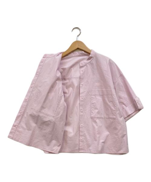 uncrave（アンクレイヴ）uncrave (アンクレイヴ) 【洗濯機洗い可】カラータイプライター ショートシャツ ピンク サイズ:2の古着・服飾アイテム