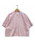 uncrave（アンクレイヴ）の古着「【洗濯機洗い可】カラータイプライター ショートシャツ」｜ピンク