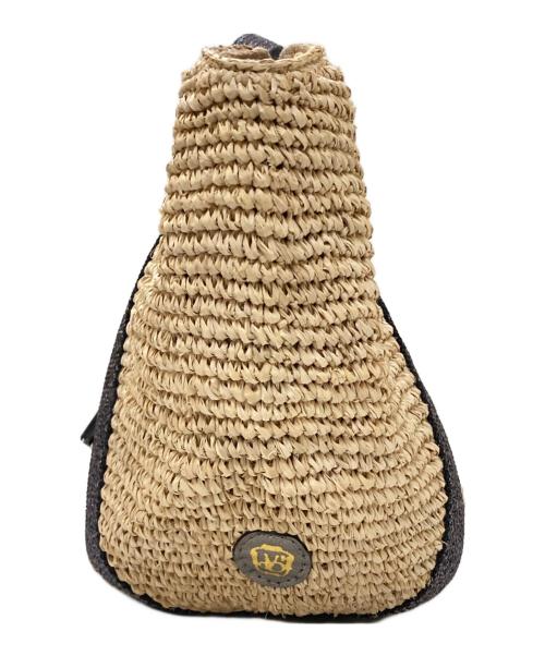 VIOLAd'ORO（ヴィオラドーロ）VIOLAd'ORO (ヴィオラドーロ) テープハンドルカゴバッグ ベージュ×ブラックの古着・服飾アイテム