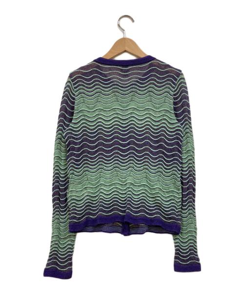 missoni（ミッソーニ）missoni (ミッソーニ) グラデーションニットカーディガン グリーン サイズ:40の古着・服飾アイテム