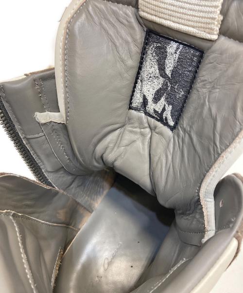 RICK OWENS（リックオウエンス）RICK OWENS (リックオウエンス) GEOBASKET/DUST ハイカットスニーカー ブラウン×ホワイト サイズ:42の古着・服飾アイテム