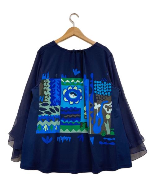 TOKUKO1erVOL（トクコプルミエヴォル）TOKUKO1erVOL (トクコプルミエヴォル) デザインカットソー ネイビー サイズ:9の古着・服飾アイテム