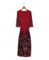 ETRO (エトロ) ペイズリー ストレッチカットソーワンピース レッド×ブラック サイズ:42：7000円