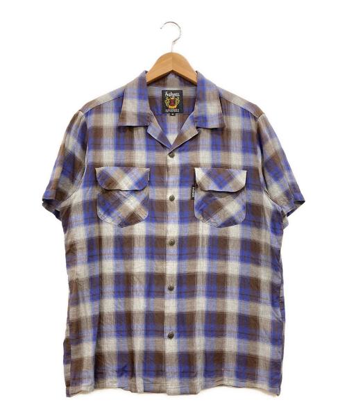 Schott（ショット）Schott (ショット) オンブレチェックシャツ ブルー×ブラウン サイズ:Mの古着・服飾アイテム