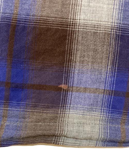Schott（ショット）Schott (ショット) オンブレチェックシャツ ブルー×ブラウン サイズ:Mの古着・服飾アイテム
