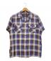 Schott（ショット）の古着「オンブレチェックシャツ」｜ブルー×ブラウン